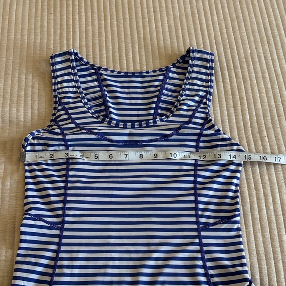 lululemon athletica Blue and White Striped Tank Top - Picture 2 of 5